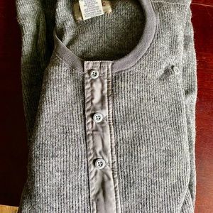 Stanfields Original Heavy Weight Rib Knit Men’s Long Sleeve Henley